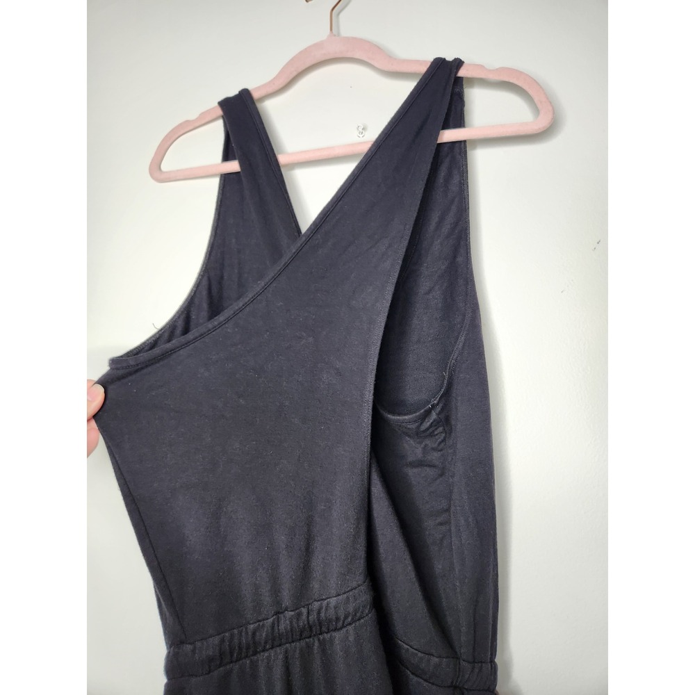 Beyond Yoga Farrah Cropped Jumpsuit Womens Size L Black Terry Cross Back Modal - Picture 6 of 11
